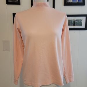 L.L.Bean pink mock turtleneck medium